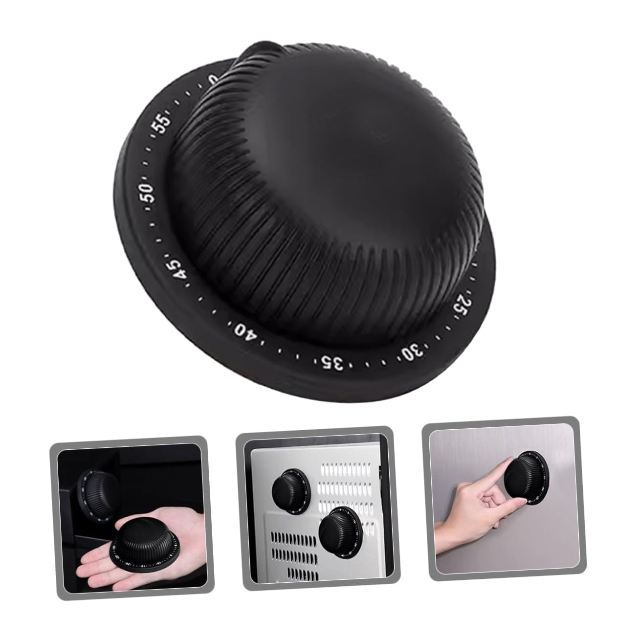 SHINEOFI Temporizador De Cocina para 2 Unidades para Estudiar Mecánico Bonito Pomodoro Despertador Temporizador De Cocina De Escritorio De Clase De Acero Inoxidable Negro