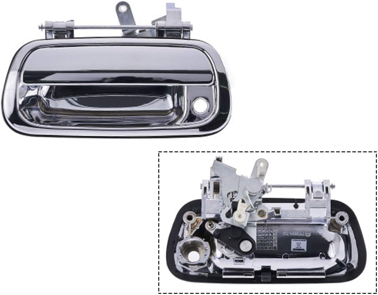APA Replacement For Tundra Truck 2000-2006 Rear Exterior Chrome Tailgate Handle With Keyhole 690900C010