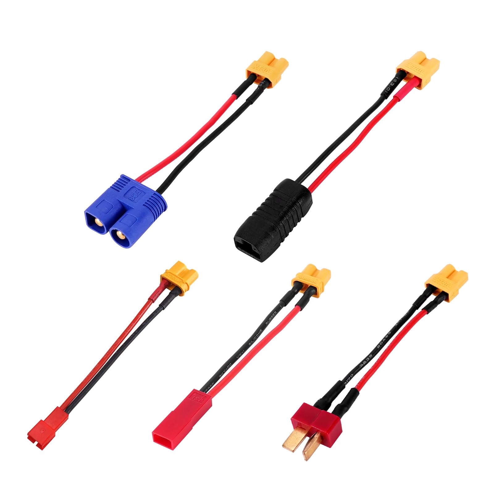 Amazon.com: INJORA XT30 to JST-RCY JST PH2.0 TRX-4M T-Style EC3
