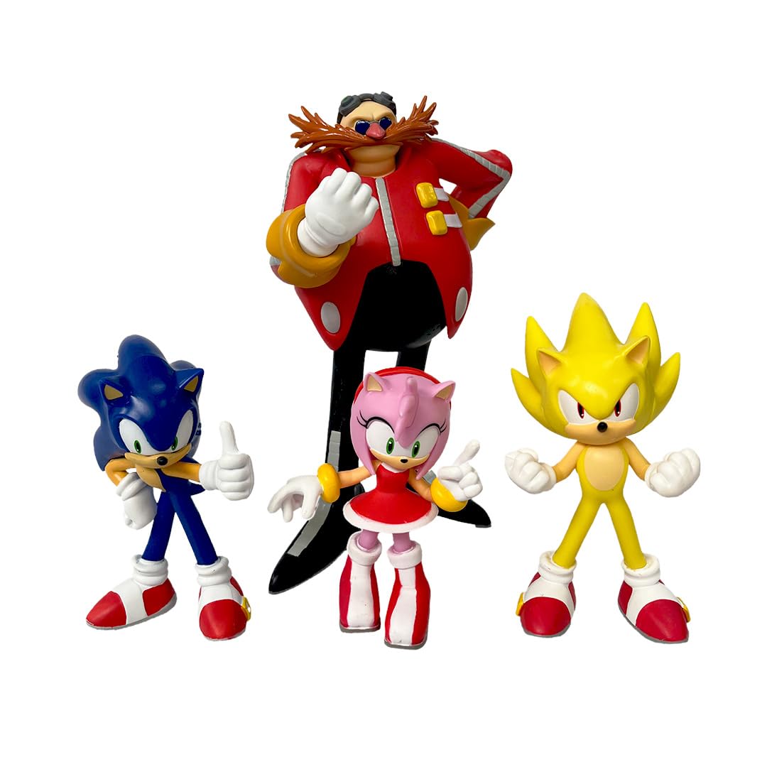 Golden Toys Comansi - Set di 3 Figure Sonic, 9 cm Y90303