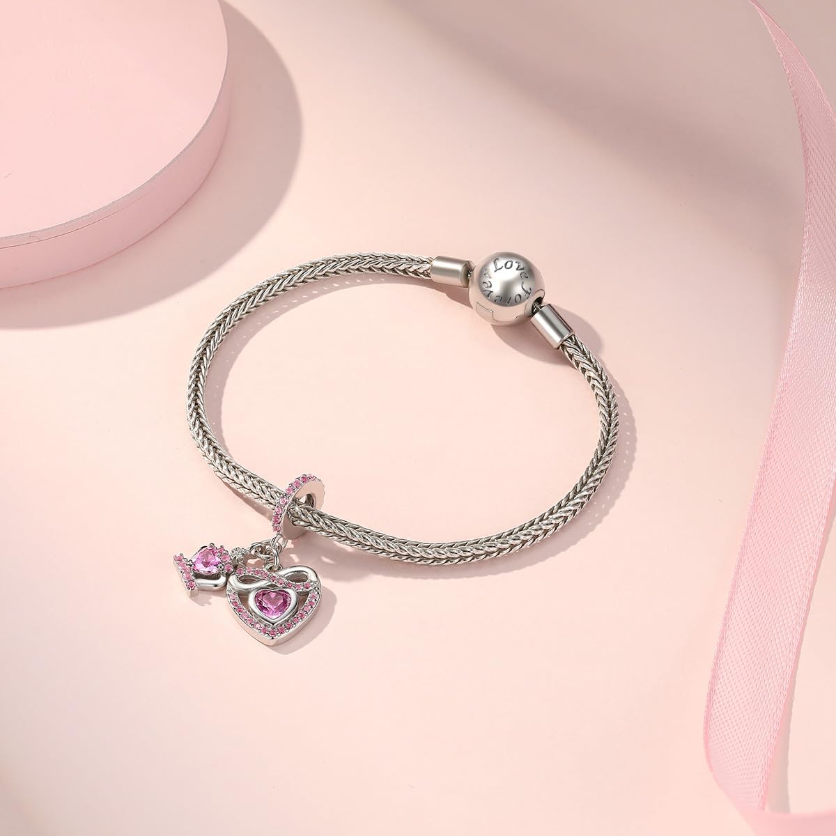 Birthstone Charms for Pandora Charms Bracelets - 925 Sterling Silver Infinity Heart Dangle Charm fit Bracelet and Necklace Birthday Jewelry Gifts For Women - Image 2