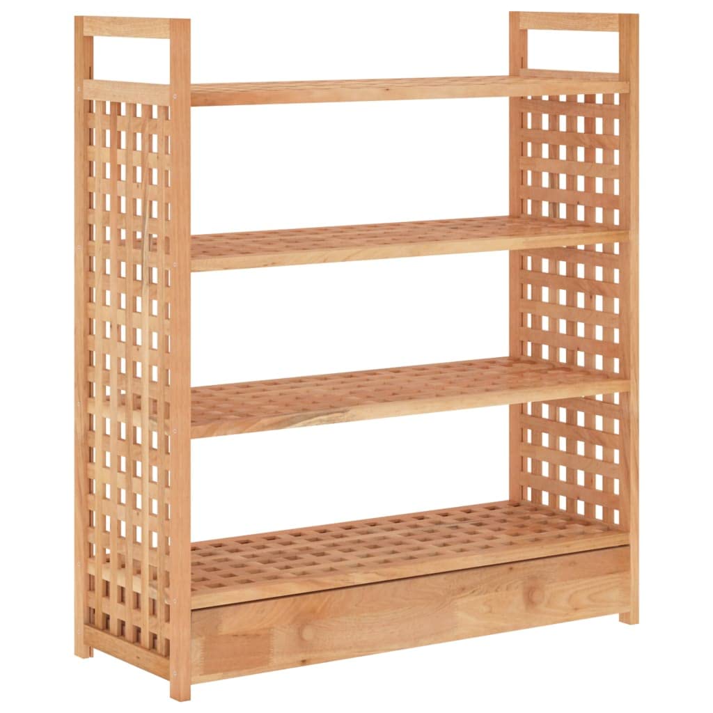 Vidaxl Shoe Rack With Drawer 70X27X81 Cm Solid Wood Walnut from B&Q