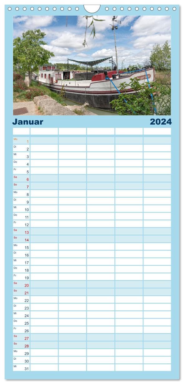 Familienplaner 2024 - Der Königliche Kanal. Die Wasserstraße im Languedoc mit 5 Spalten (Wandkalender, 21 x 45 cm) CALVENDO: Der ca. 300 Jahre alte ... ein Wunderwerk der Technik. (CALVENDO Natur)