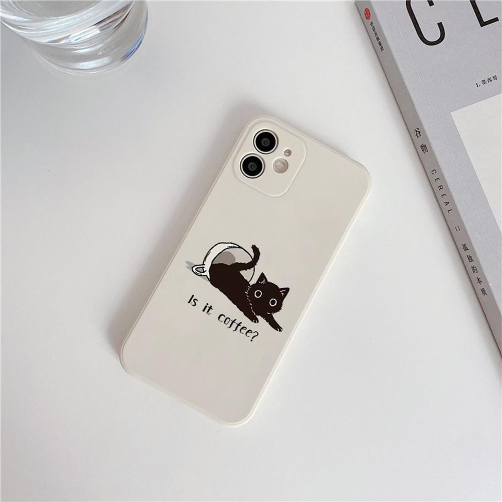 Amazon.co.jp: 可愛い ねこ 猫 ネコ スマホケース iPhone 13 mini 用