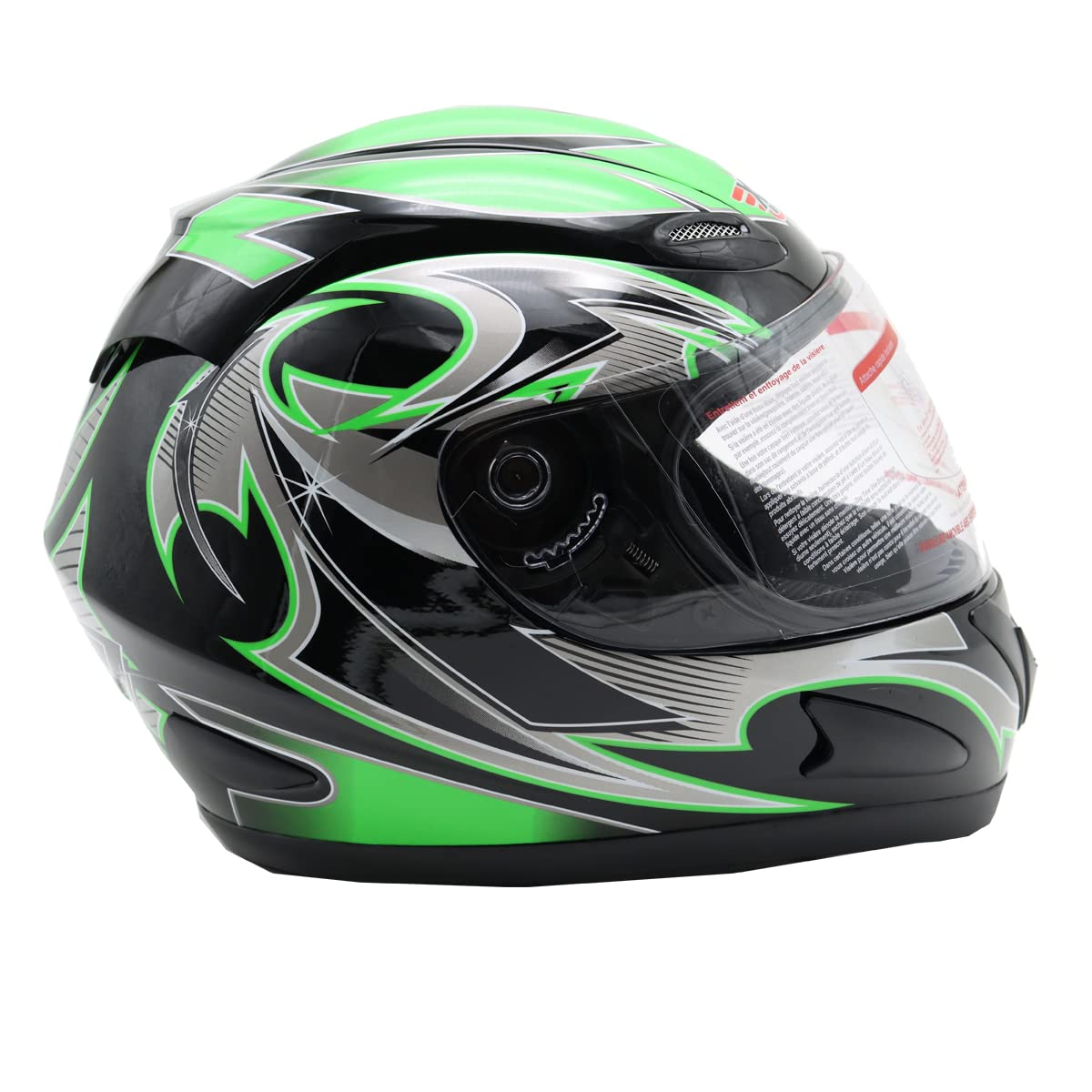 X-Pro Adult Motorcycle Full Face Helmet DOT Approved! (Small, Green)