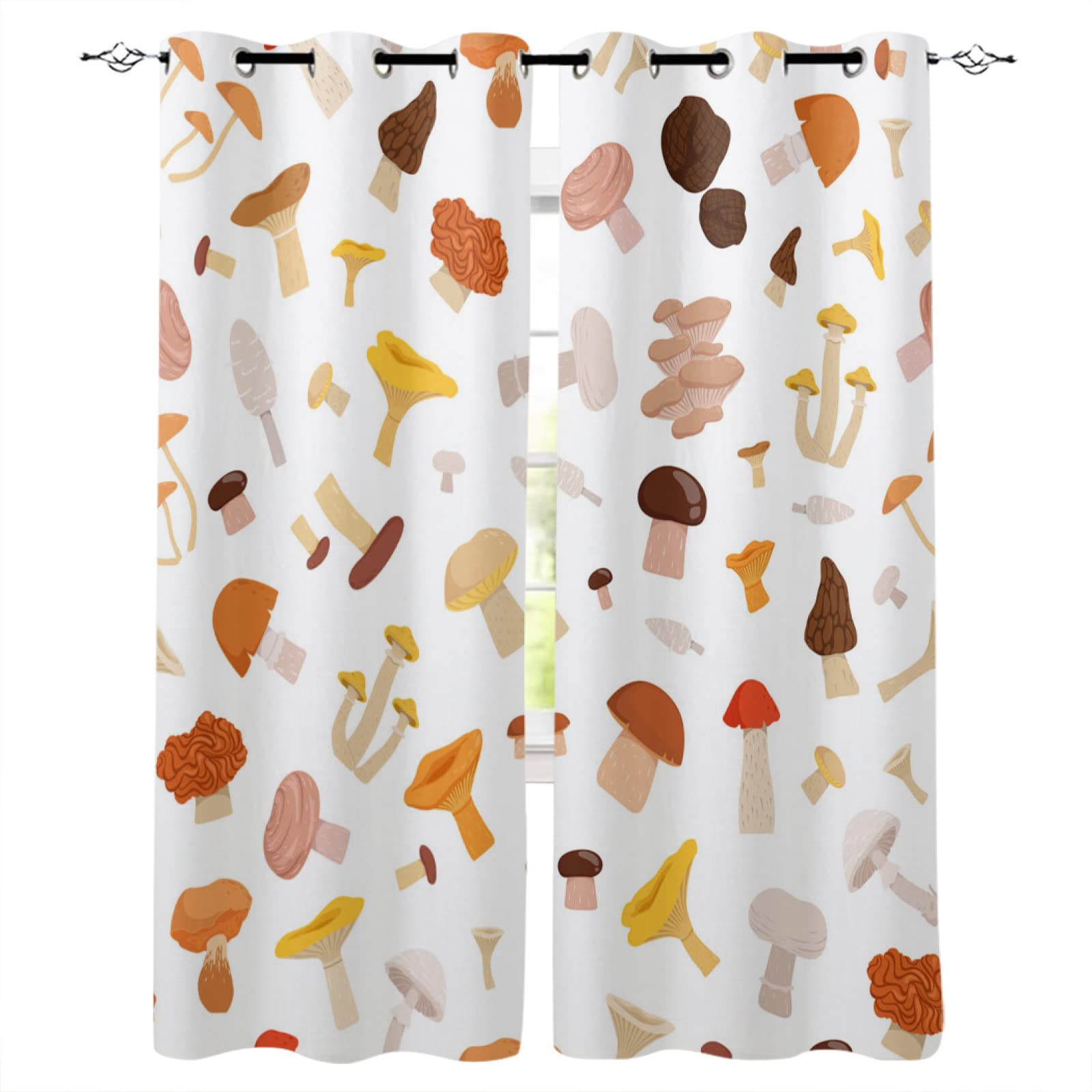 Vorhang Blickdicht Verdunklungsvorhänge Gardienen 2-SetPilz 150x166cm
