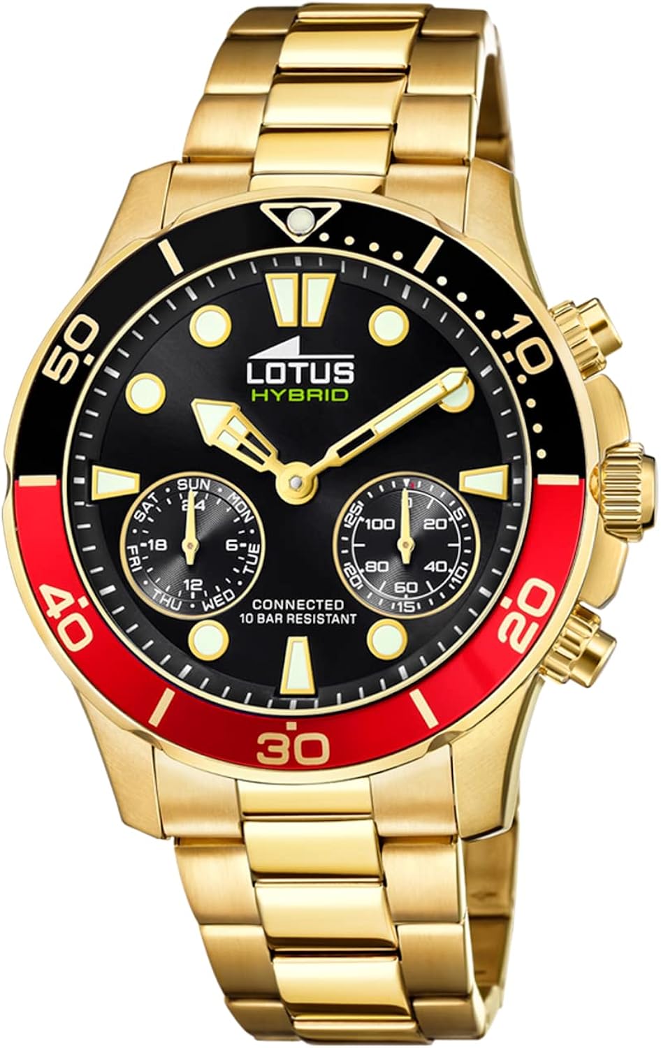 Lotus Orologio Modello 18802/4 della Collezione Connected, Cassa da 44,5 mm, Nero con Cinturino in Acciaio Placcato da Uomo Lotus Orologio Modello 18802/4 della Collezione Connected, Cassa da 44,5 mm, Nero con Cinturino in Acciaio Placcato da Uomo