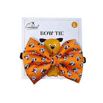 Caninkart Dog and Cat Bow Tie- Orange (Large)