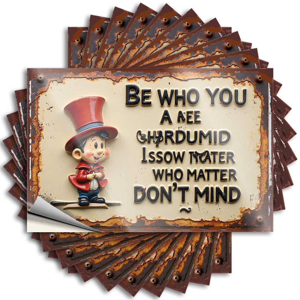 Be Who You are: A Whimsical Reminder to Embrace Your True Self Saying Tiki Self Adhesive | Coastal Water Vinyl Sticker Pack for Billiard(12X18CM)