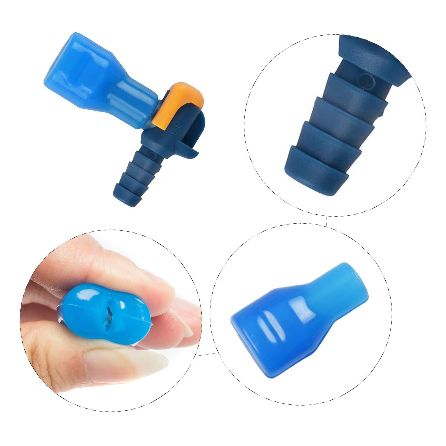 Buse De Rechange Pour Sac à Eau DAZZLUXE – Connecteur Et Embout Silicone Alimentaire, Valve Jaune, Compatible Universel