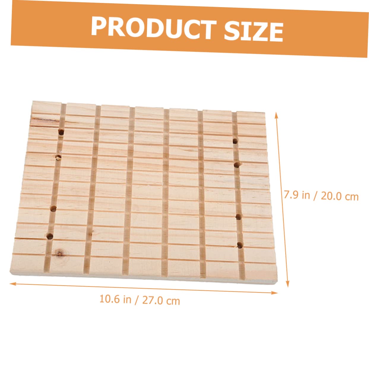 GANAZONO Tiragraffi per Conigli e Piccoli Animali Domestici in Legno Resistente 27x20x1,5 Cm, Cuscinetto per Zampe per Cincillà, Porcellino D'india e Furetti, Accessorio per Cura Unghie