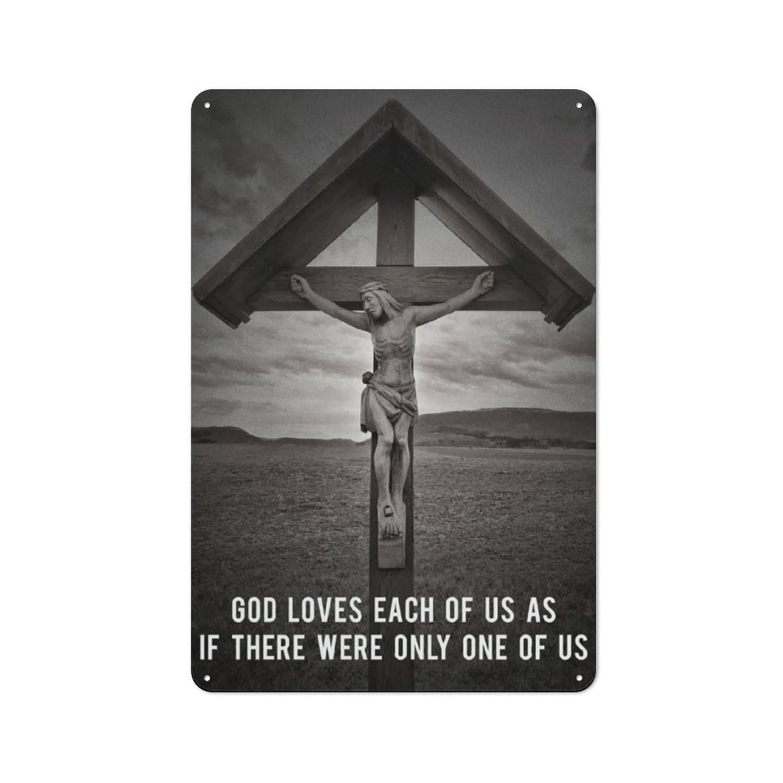 Junmoney Christ Quote To Remember 3 Rustic Metal Wall Sign 30X20cm For Home Office Or Studio, For Garage, Workshop And Man Cave Decoration