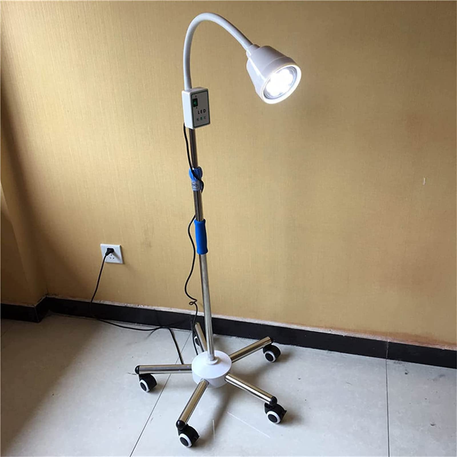 Luce di ispezione a LED Lampada Mobile per Visita Medica chirurgica Lampada da Pavimento per chirurgia per cliniche Ginecologia Medicina per Animali Domestici,A