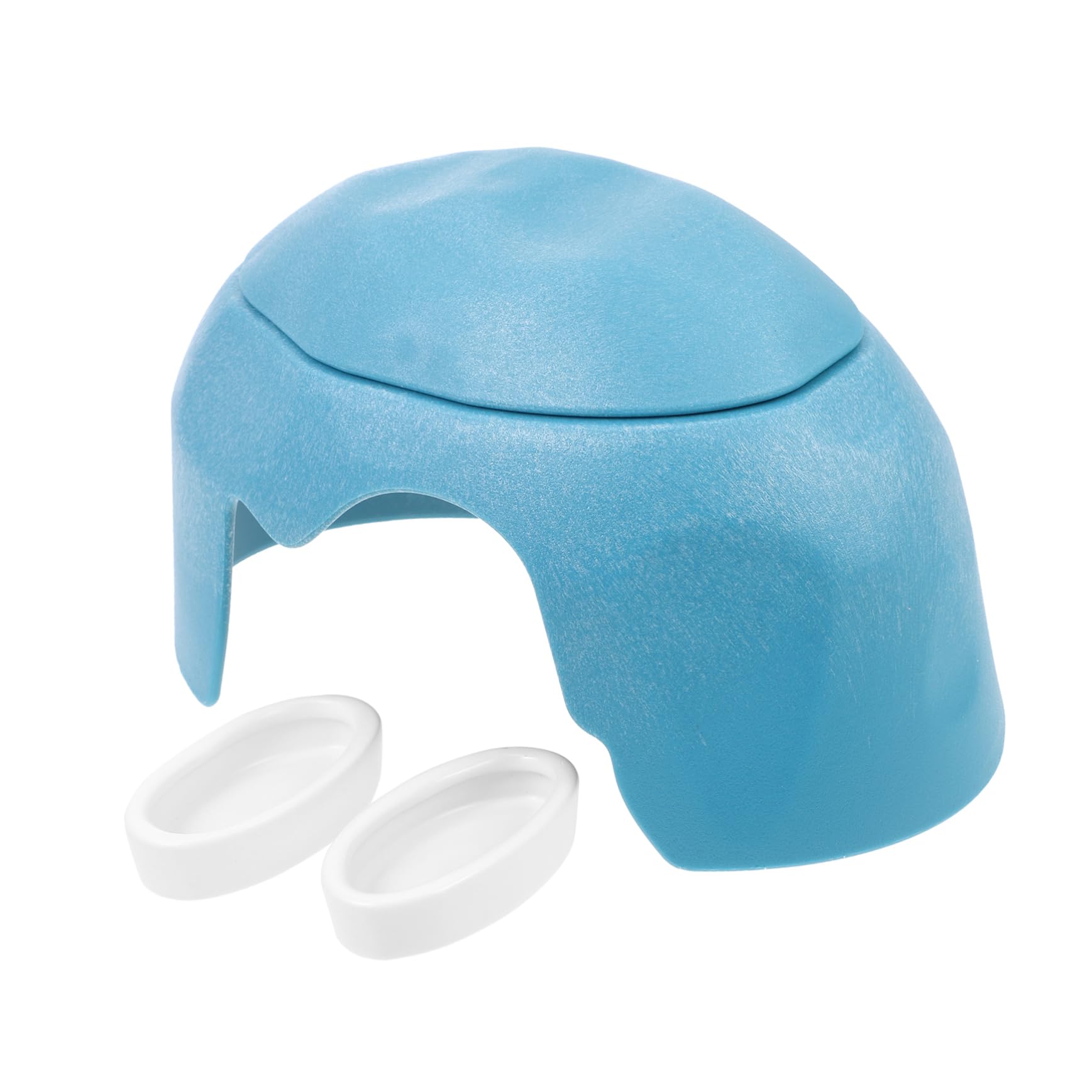 TOYANDONA Casetta per Tartarughe di Terra Riparo Rettili con Struttura in Plastico e Ceramica, per Terrario e Ambienti Acquatici