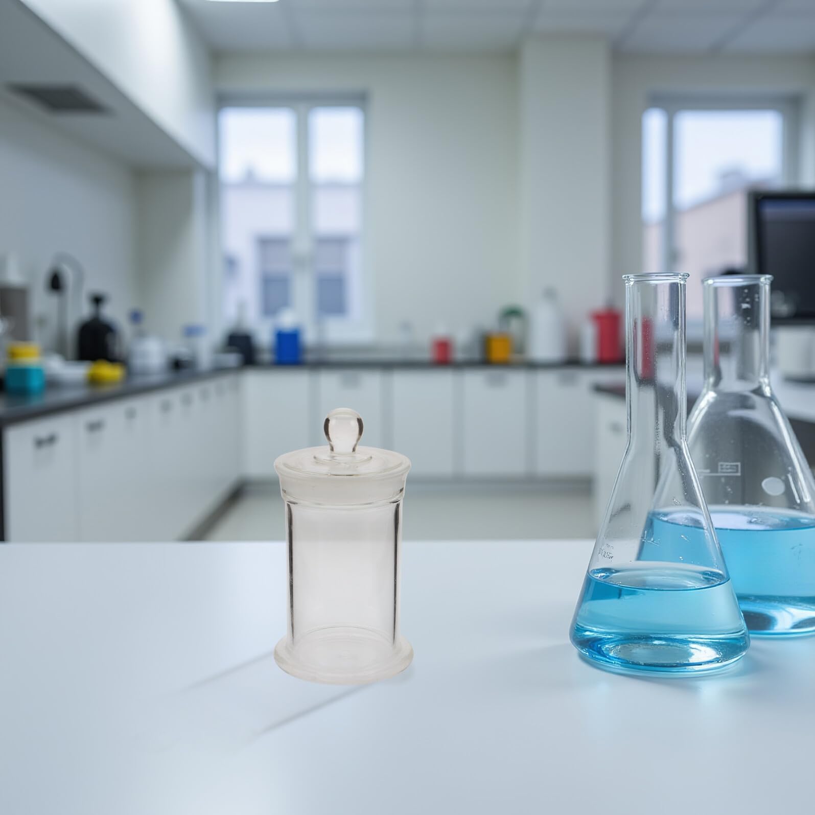 Provetta in vetro borosilicato, 75 x 120 mm, con coperchio, a parete spessa, a prova di perdite, contenitore per campioni di laboratorio, per preparati chimici e applicazioni sperimentali