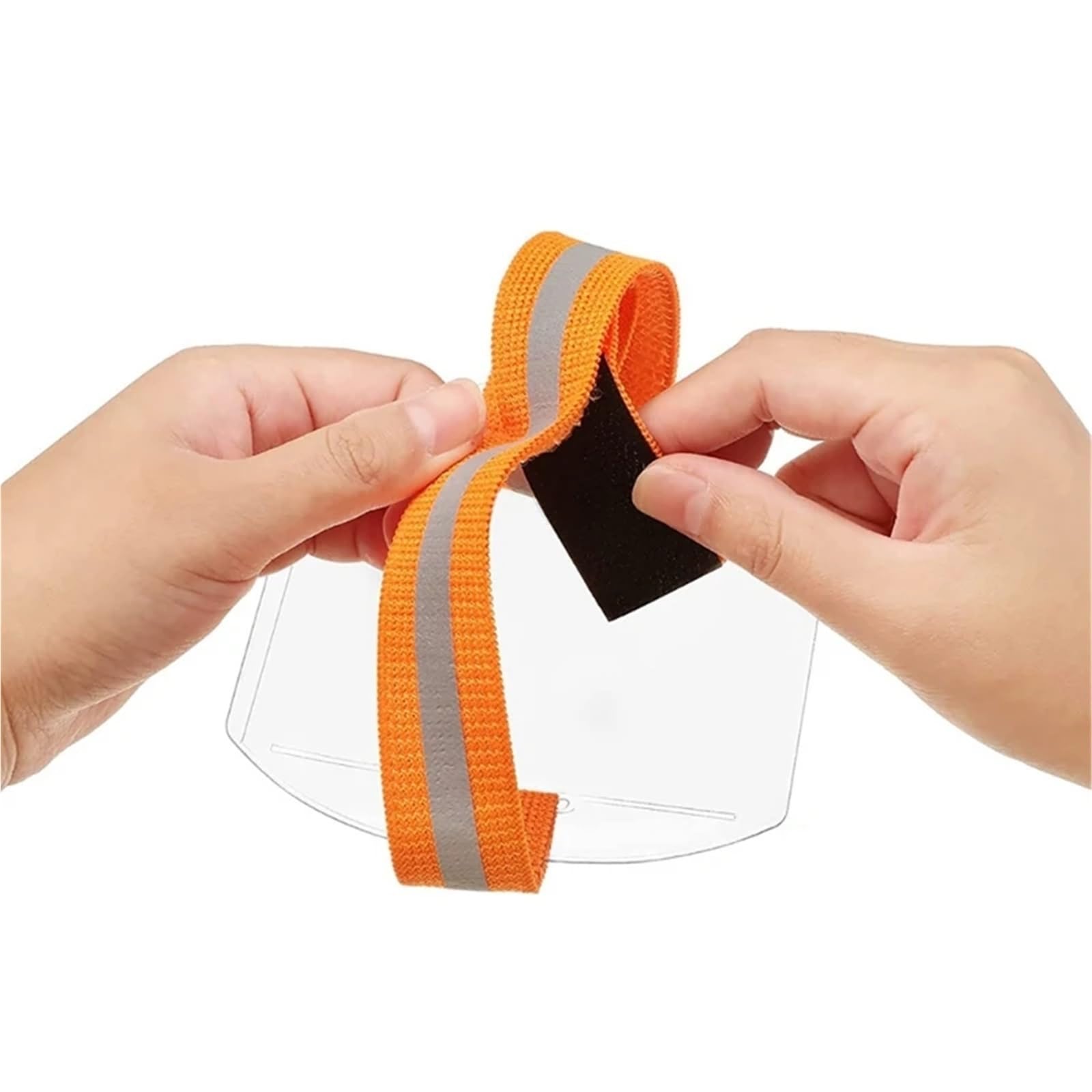 Arm-Ausweishalter, wasserdicht, Skipass-Halter, Arm-Armband, Kunststoff, PVC, Ausweise, Karten für Arbeit, Postkarten, Orange, 40 Stück