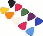 Feutre Ukulele Picks,10 Pioche en feutre pour guitare Ukulele Bass avec porte-pick (Multicolor)
