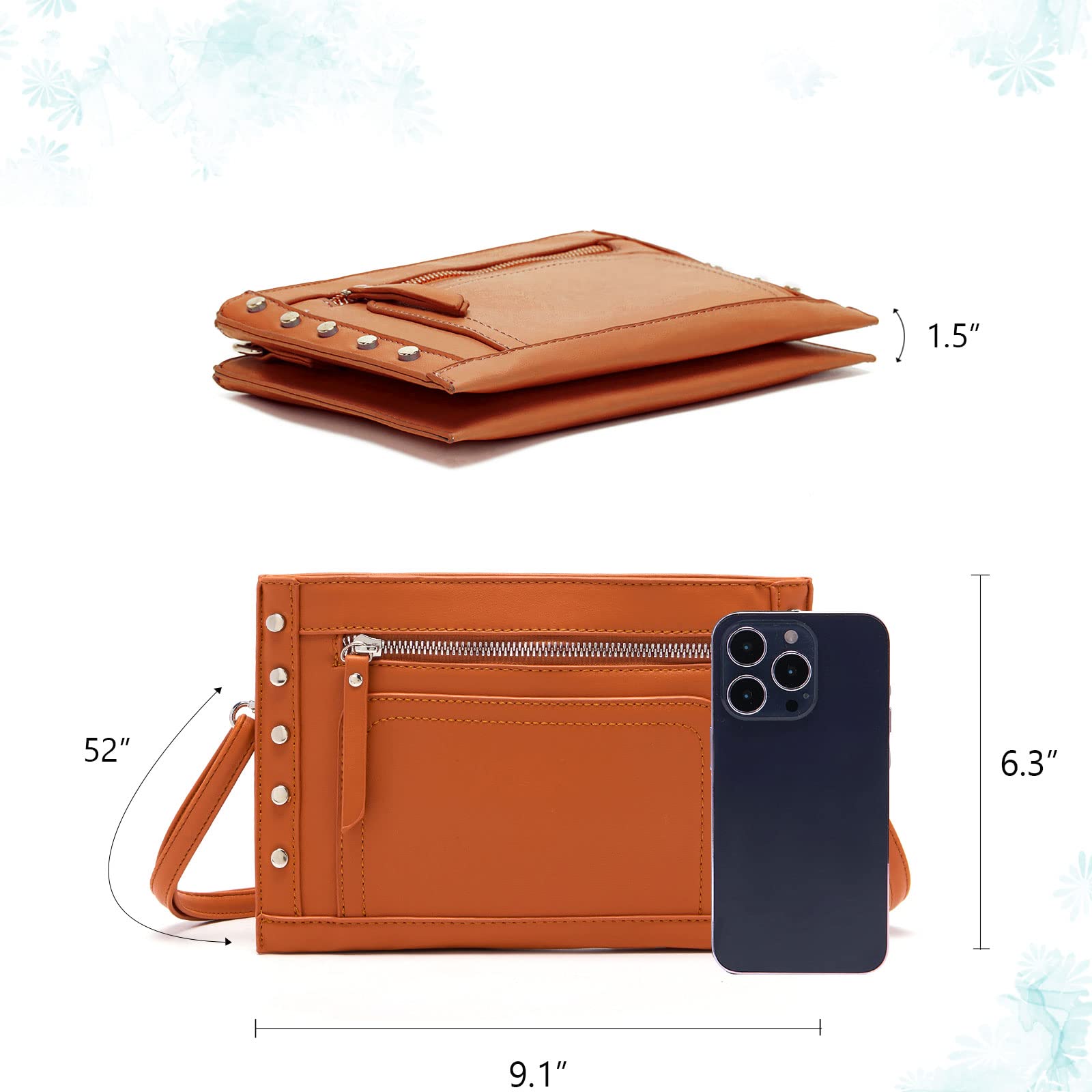 ACUARIO Small Crossbody Shoulder Bag for Women- PU Leather Cellphone Bags Wallet Purse and Handbags