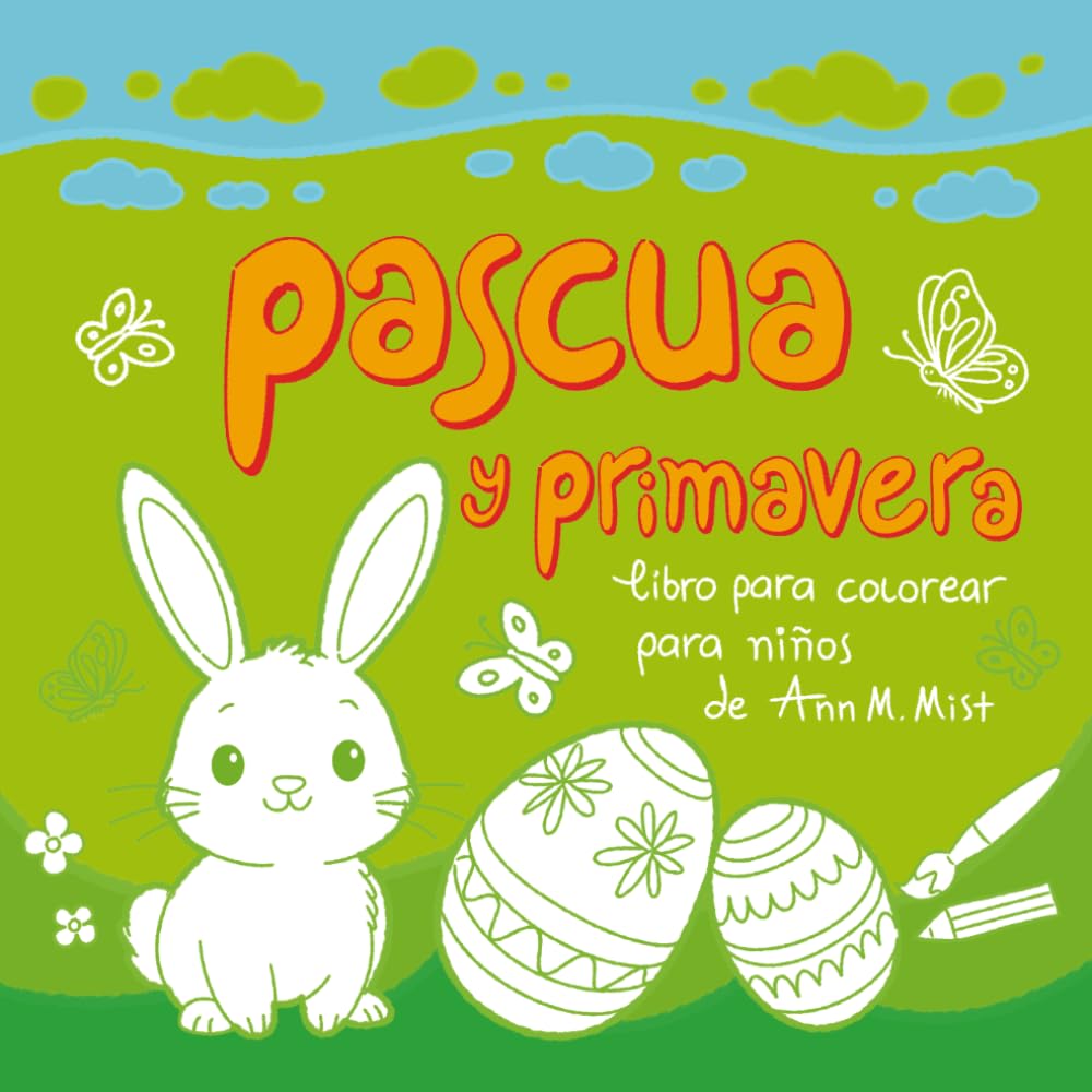 Pascua y Primavera: Libro para colorear para niños