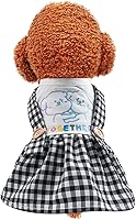 Vista 1 de Vestidos de perro para perros pequeños, niña, ropa linda de verano, ropa cómoda, ropa de mujer, falda con tirantes, ropa Yorkie para cachorro