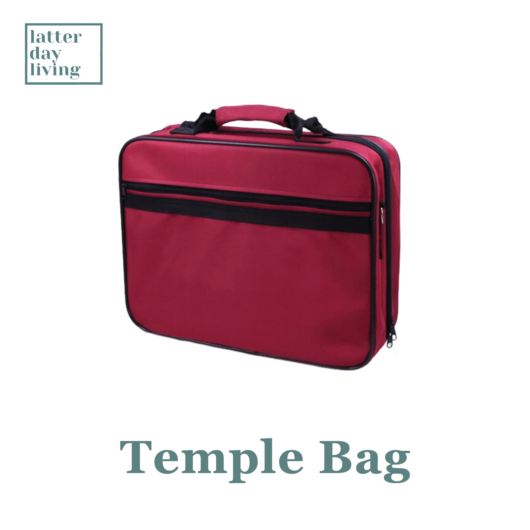 Deseret Book Temple Bag with Removable Shoulder Strap, Gift for Women, Men, Missionary, Elder or Sister (BURGUNDY)