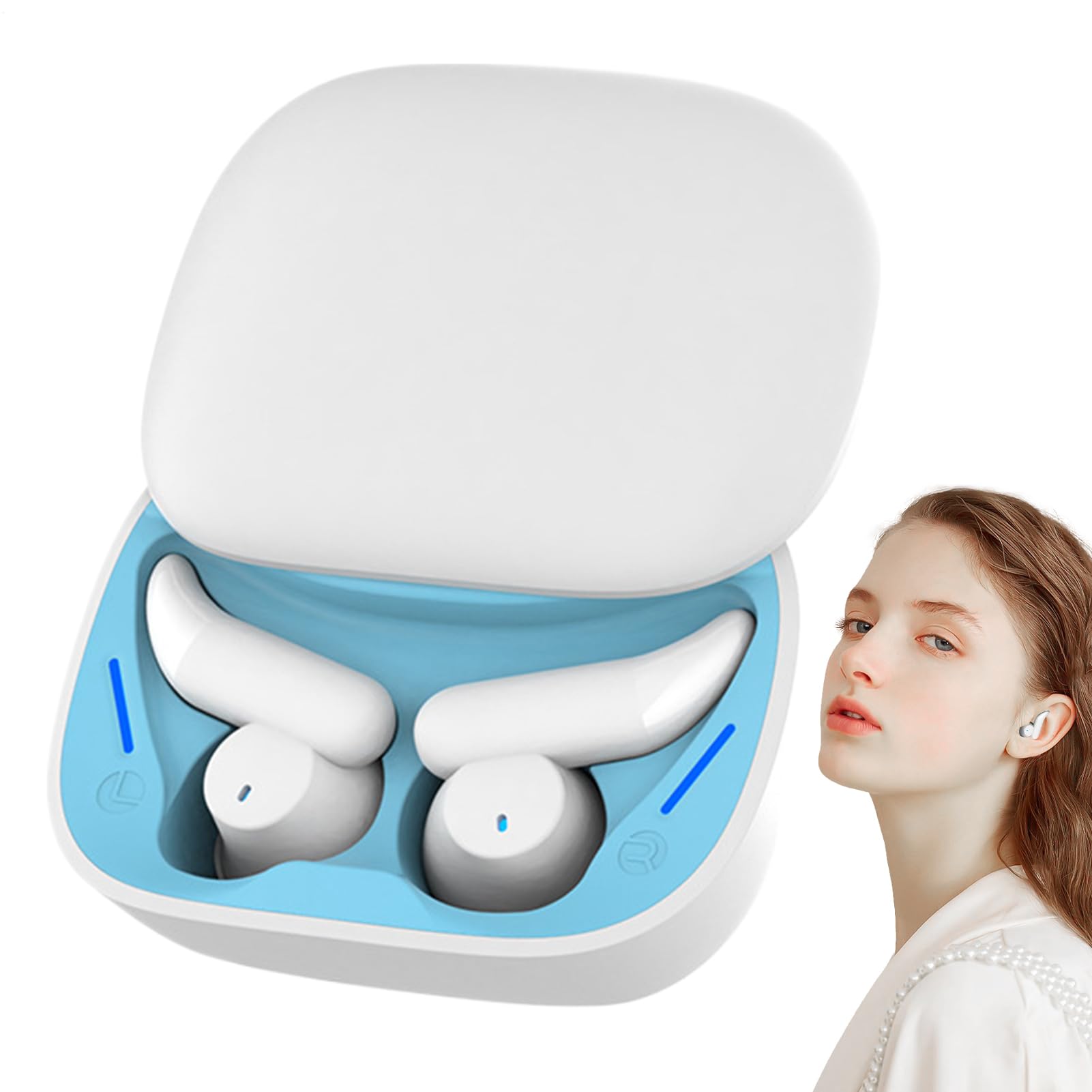 Schlafkopfhörer | In-Ear Kopfhörer Kabellos Mit Ladecase | Geräuschreduzierende Touch Control Kopfhörer Für Telefonate Reisen Seitenschläfer Musik Workout
