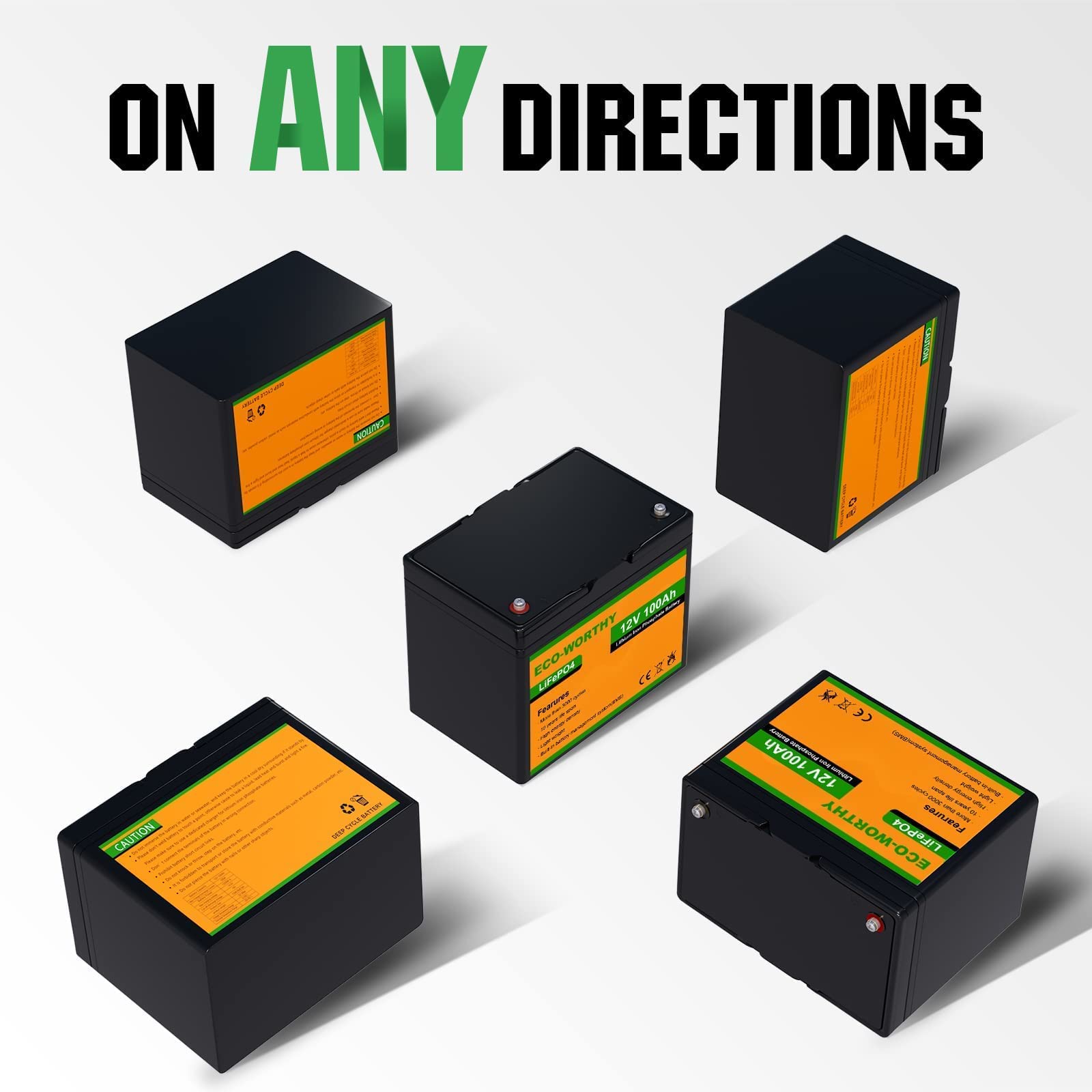 ECOWORTHY 12V 100Ah LiFePO4 Lithium Iron Phosphate Battery Deep Cycle