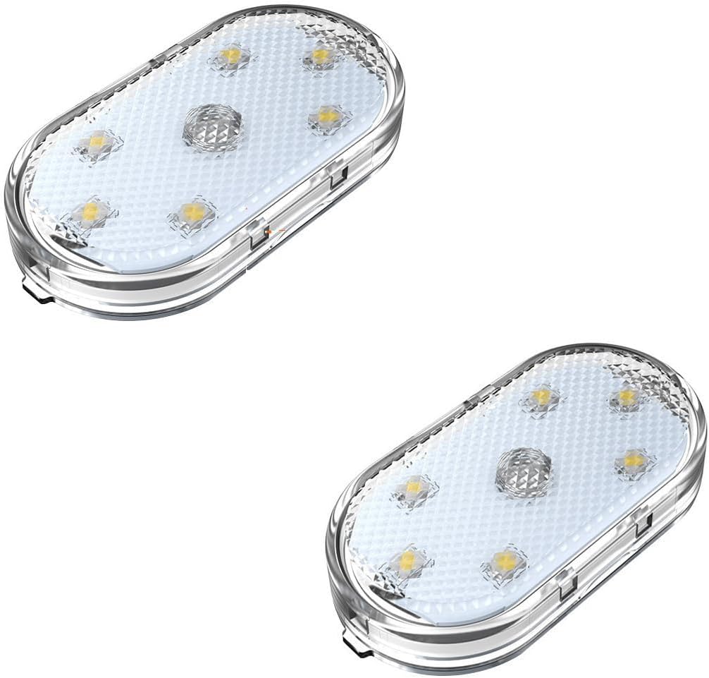 Smoni Car Led Interior Lights, Portable Atmosphere Lighting Light, USB Rechargeable with 6 Bright LED Lamp Beads, Night Driving Touch Safety Light (Multicolor)
