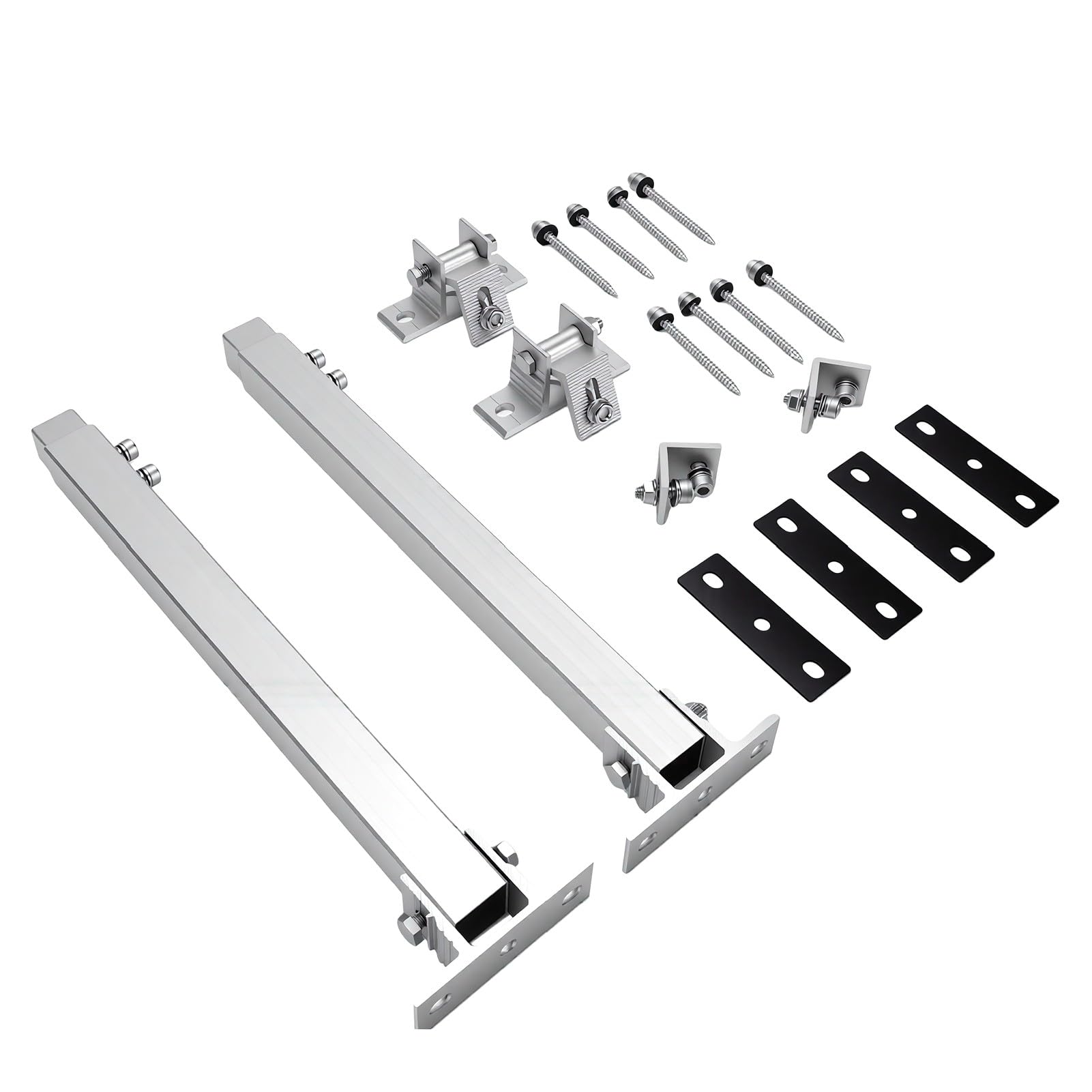 Generic Staffa di Montaggio per Pannello Solare Supporto Regolabile in Lega di Alluminio Durevole per Tetto del Balcone 2 Set di Inclinazione da 15 a 30 Gradi