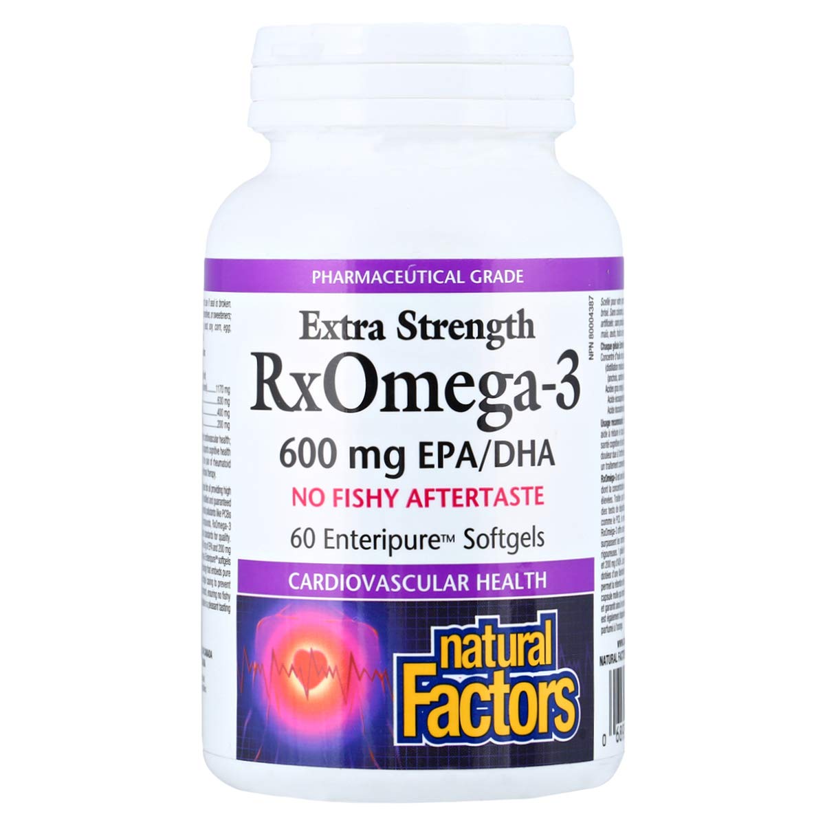 Natural Factors Rx Omega-3,600mg, 60 Soft Gels, 90g
