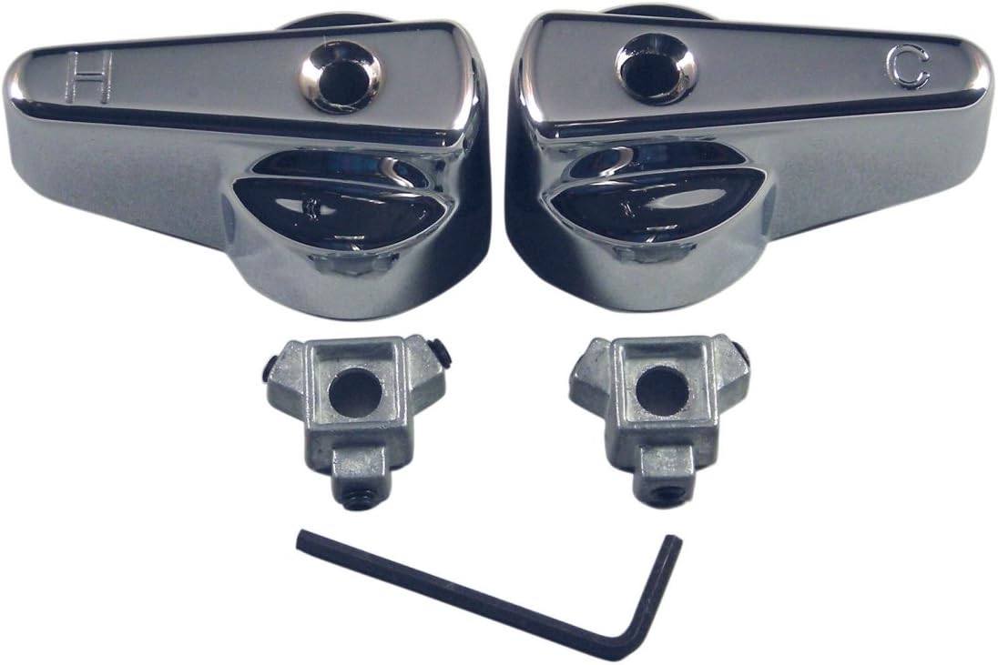 Ace Small Chrome Finish Lever Faucet Handles 2/Pack