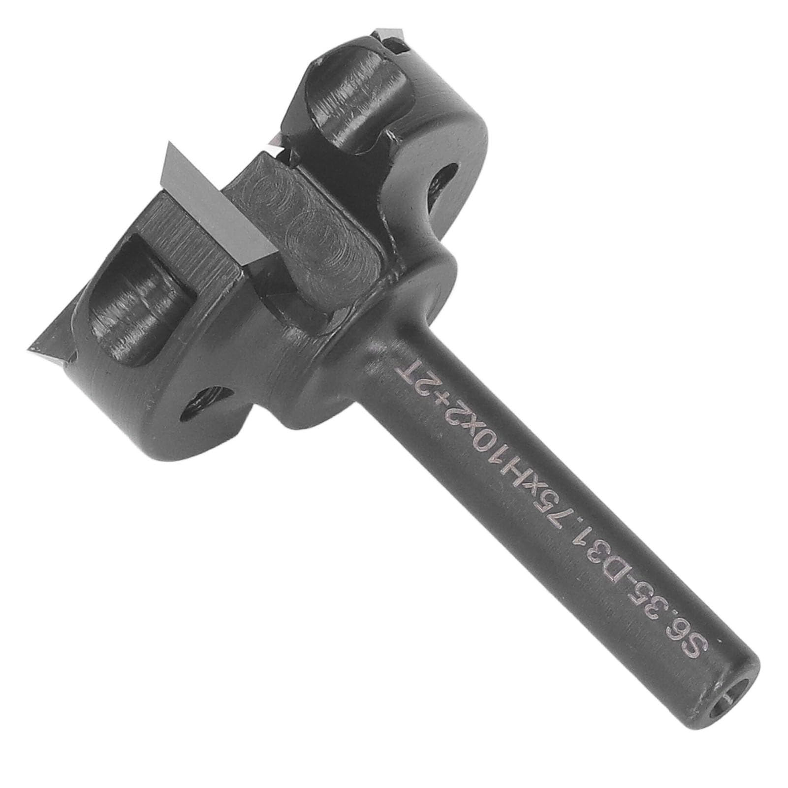 Punta per bordatura con codolo da 1/4 pollice, fresa a 2 e 2 scanalature, fresa per superfici di bordatura con diametro di taglio di 1 1/4 pollici, completa di scatola di