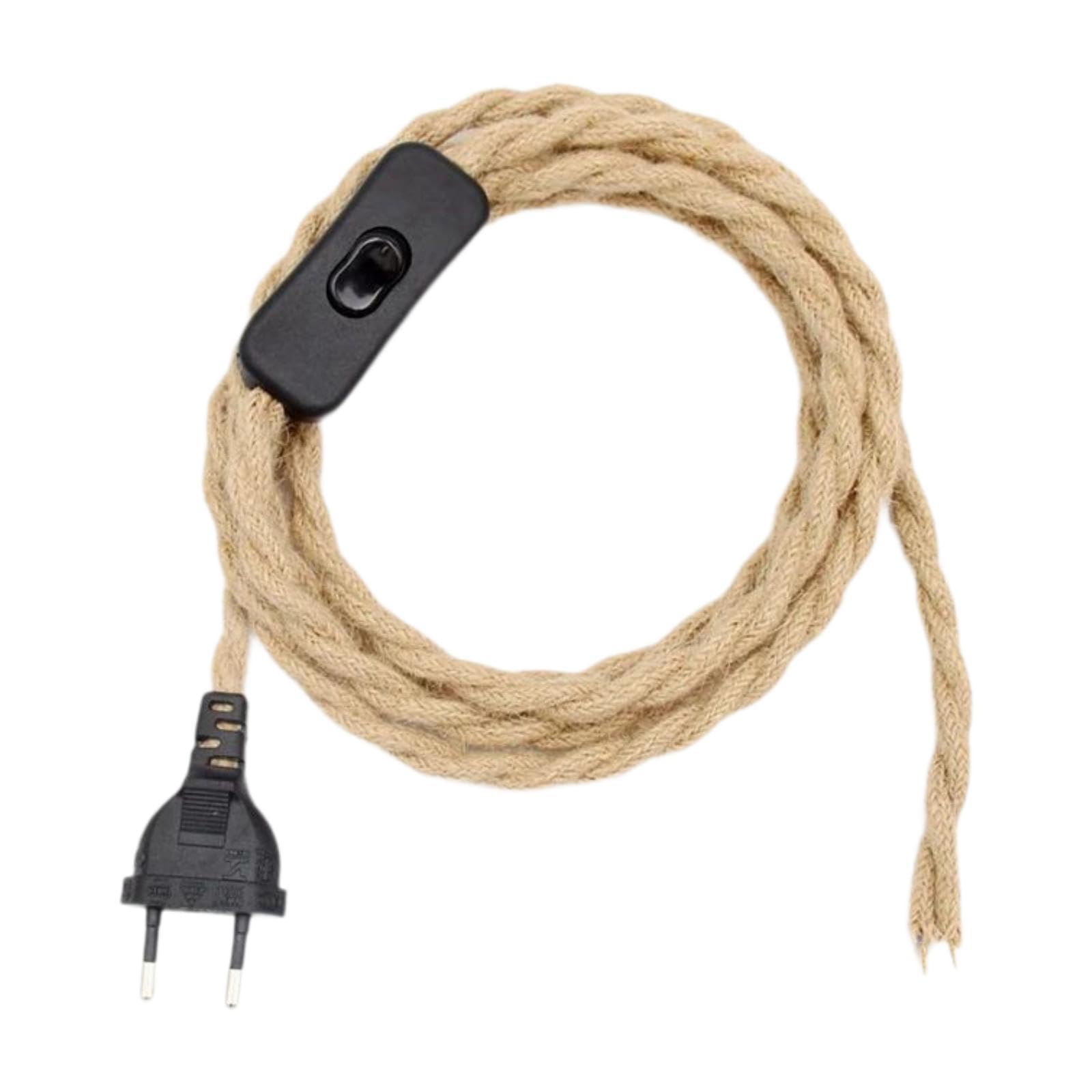 STYLEHEAVEN Covered Lamp Cord with Switch Button and Plug for Floor Lights Pendant Light 3m|Home & Garden|Lamps, Lighting & Ceiling Fans|Lighting Parts & Accessories-image-24