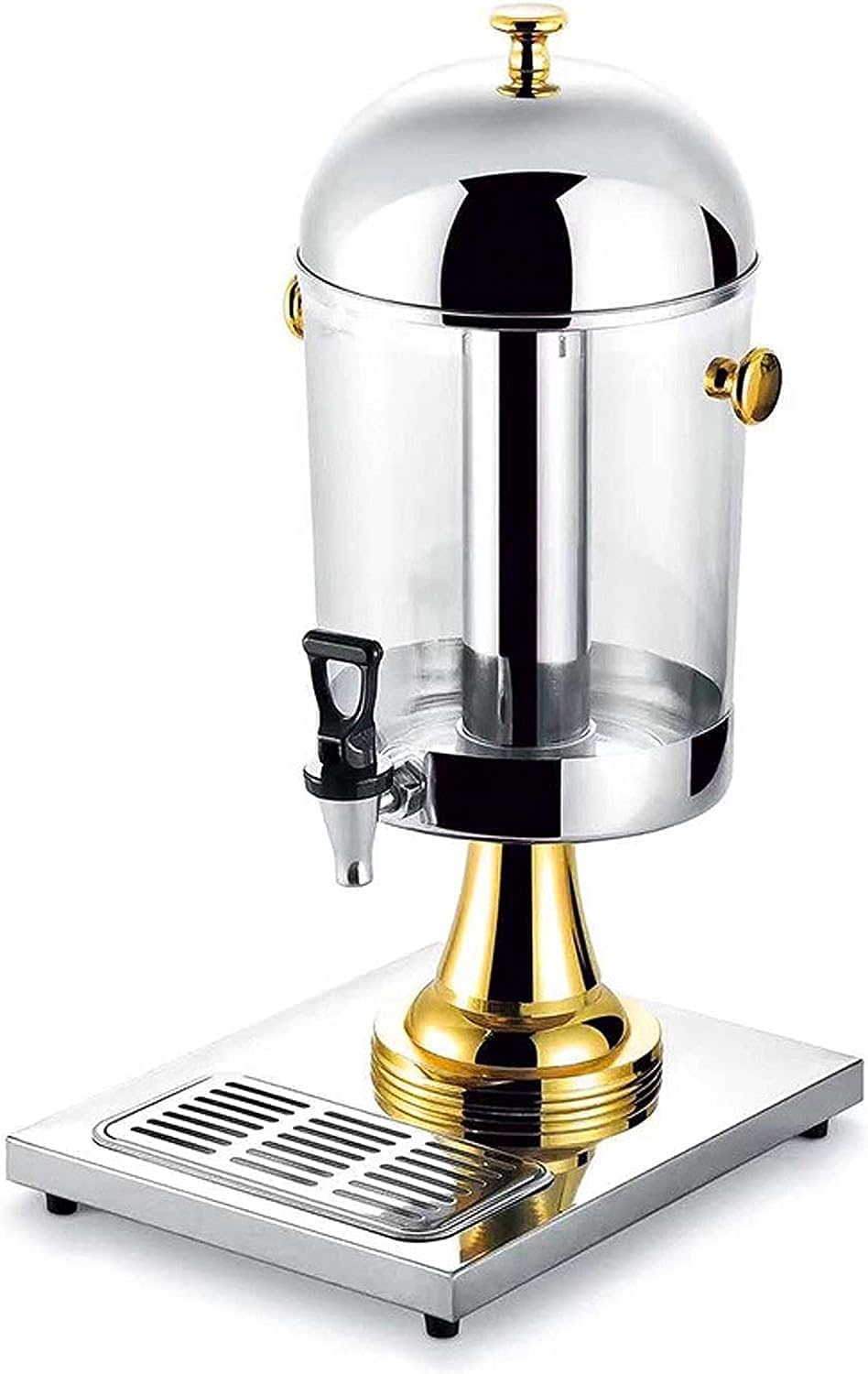 asdchZen Commercial Cold Drink Machine, Convenience Juice Drinks Dispenser, Juice Container, 8/16/24L Drink Dispenser, For Parties Weddings Buffet Catering,Gold-8L