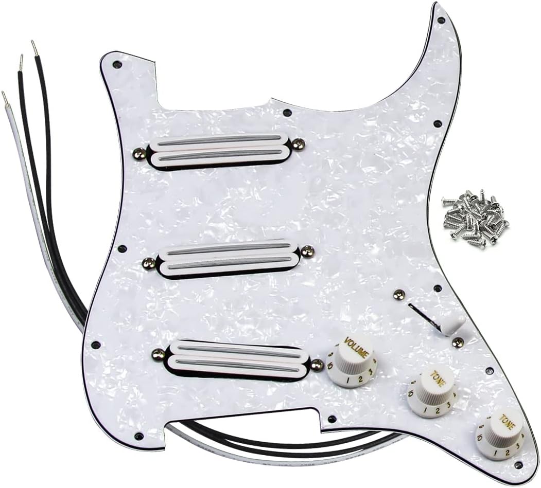 FLEOR Load Strat Pickguards SSS Prewired Pickguard with