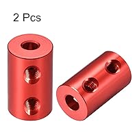 Vista 2 de Juego de 2 tornillos de acoplamiento de eje de 0.157 in a 0.197 in, conector de junta rígida de eje L20 x D12, aleación de aluminio para impresora