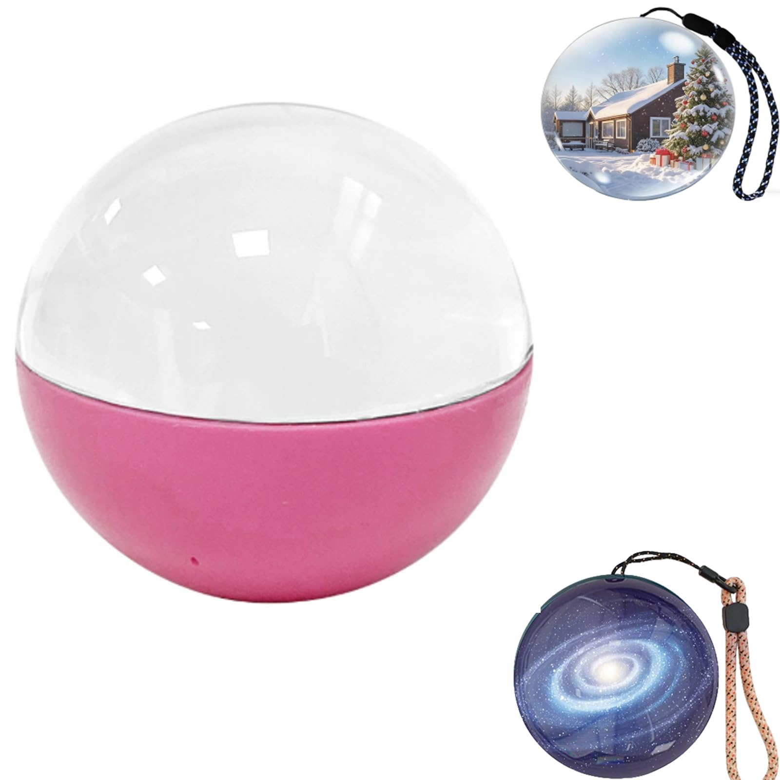 Dreams Phere Ball for Sleeping, Crystal Ball Video Player, Magical Video Playback Player with Sound, Uploadable Videos & Photos, Personalized Gift for Couples Friends Anniversary Christmas (Pink)