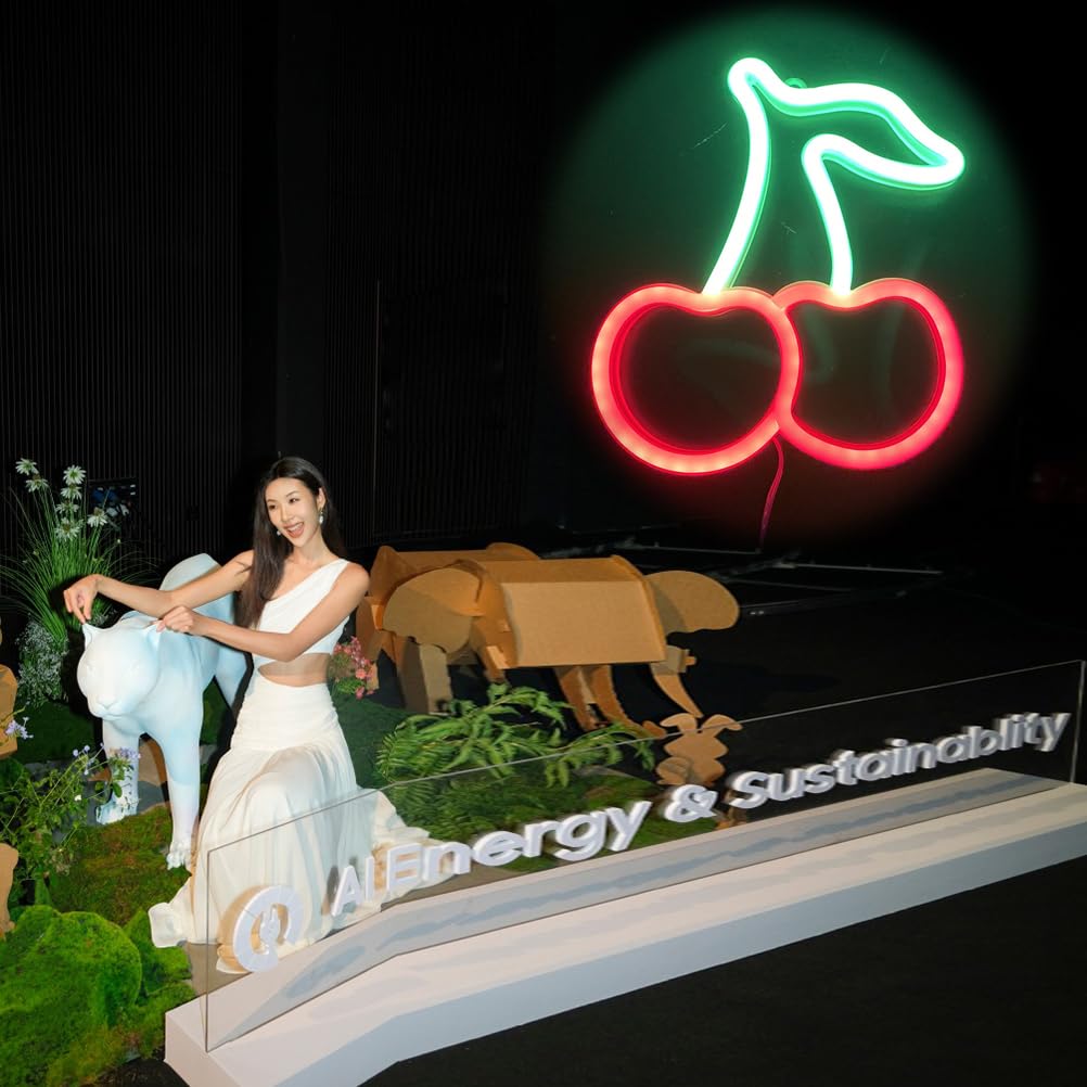 Cerise Enseigne Au Néon Fruit Lampe Sign Chambre USB Ou à Piles Wall Art Decor Pour Chambre D'Enfants Light Up Pour La Fête De Noël Bar De Mariage