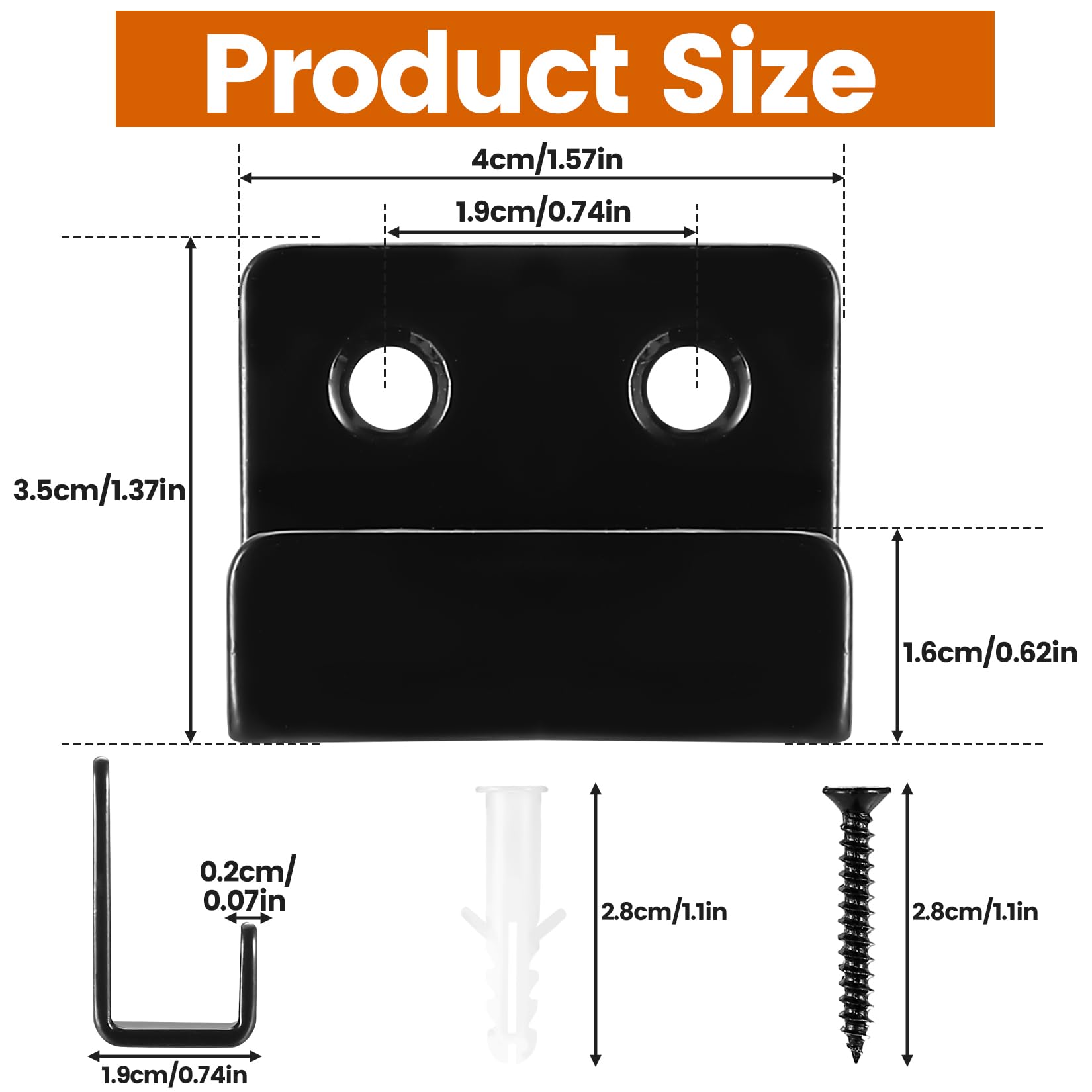 runxsam 8 Pcs U Shaped Brackets - Image 2