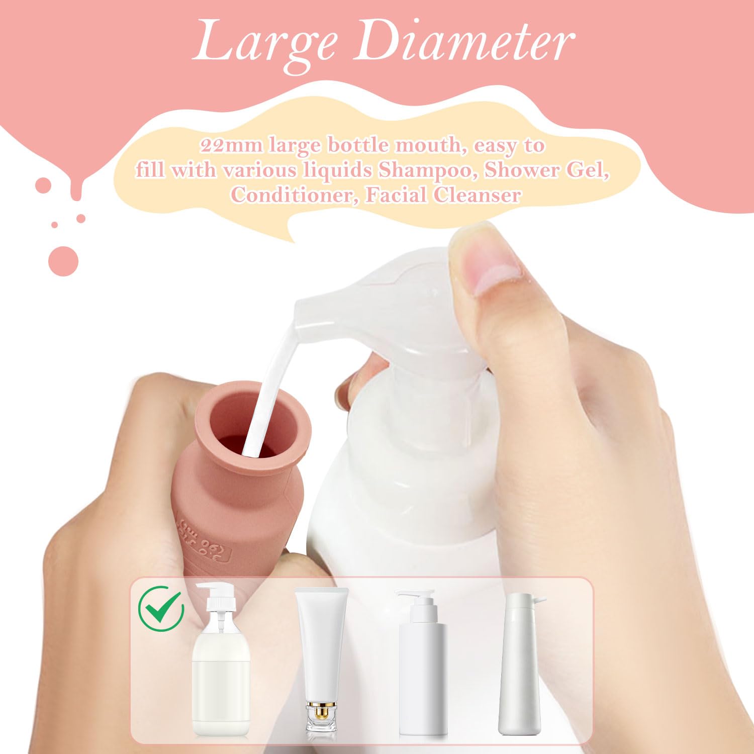 BendJoy 4 Pcs Travel Bottles For Toiletries With Organizer, 90Ml Silicone Shampoo Bottle Set For Shower Gel, Toiletry Essentials For Women Men 2