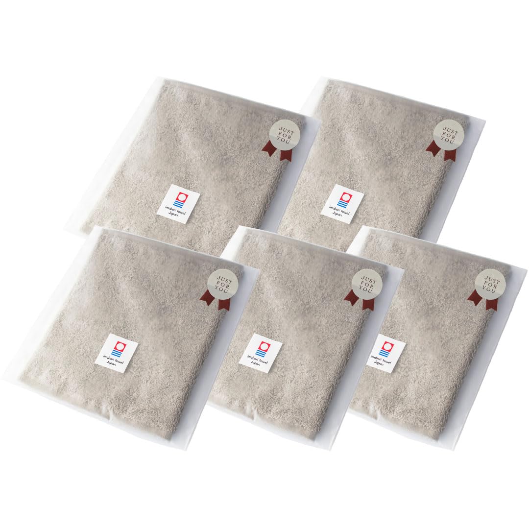 TAVARAT Imabari Towel Handkerchief Taupe Set of 5 Cotton Made in Japan
