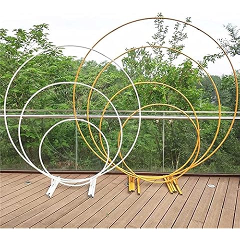 Heavy Duty Moongate Arch Removable Wedding Balloon Arch, With Base, For Party Birthday Background Decoration, Metal, 1m, 1.2m, 2.6m (Color : White, Size : 1m) Cover