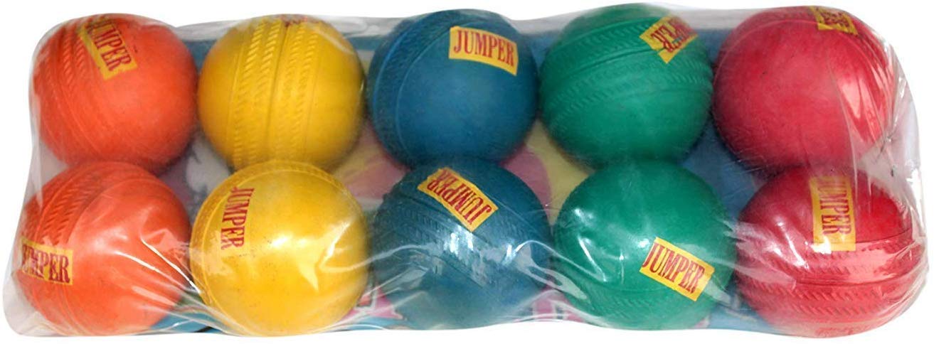 Redox Jumper Rubber Cricket Ball Multicolor Pack of 10