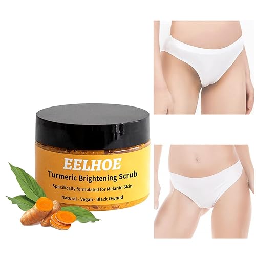 Exfoliante iluminador de cúrcuma para manchas oscuras, exfoliante corporal, sal marina, exfoliante natural de cúrcuma, manchas negras para la parte