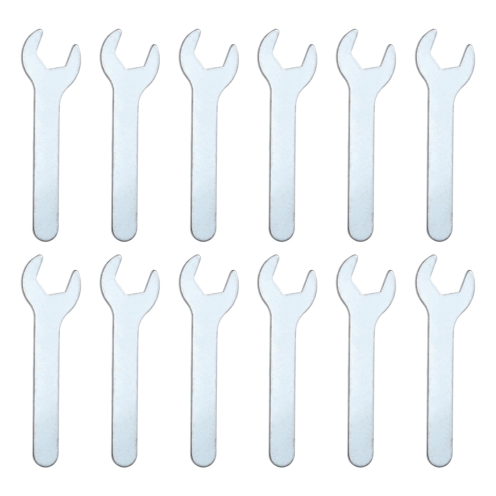 sourcing map 12Pcs Super Thin Single Open End Wrench 20mm Metric End 2.8mm Thickness Galvanized Steel Slim Wrench Ultra Thin Mechanic Spanner Tool for Tight Space