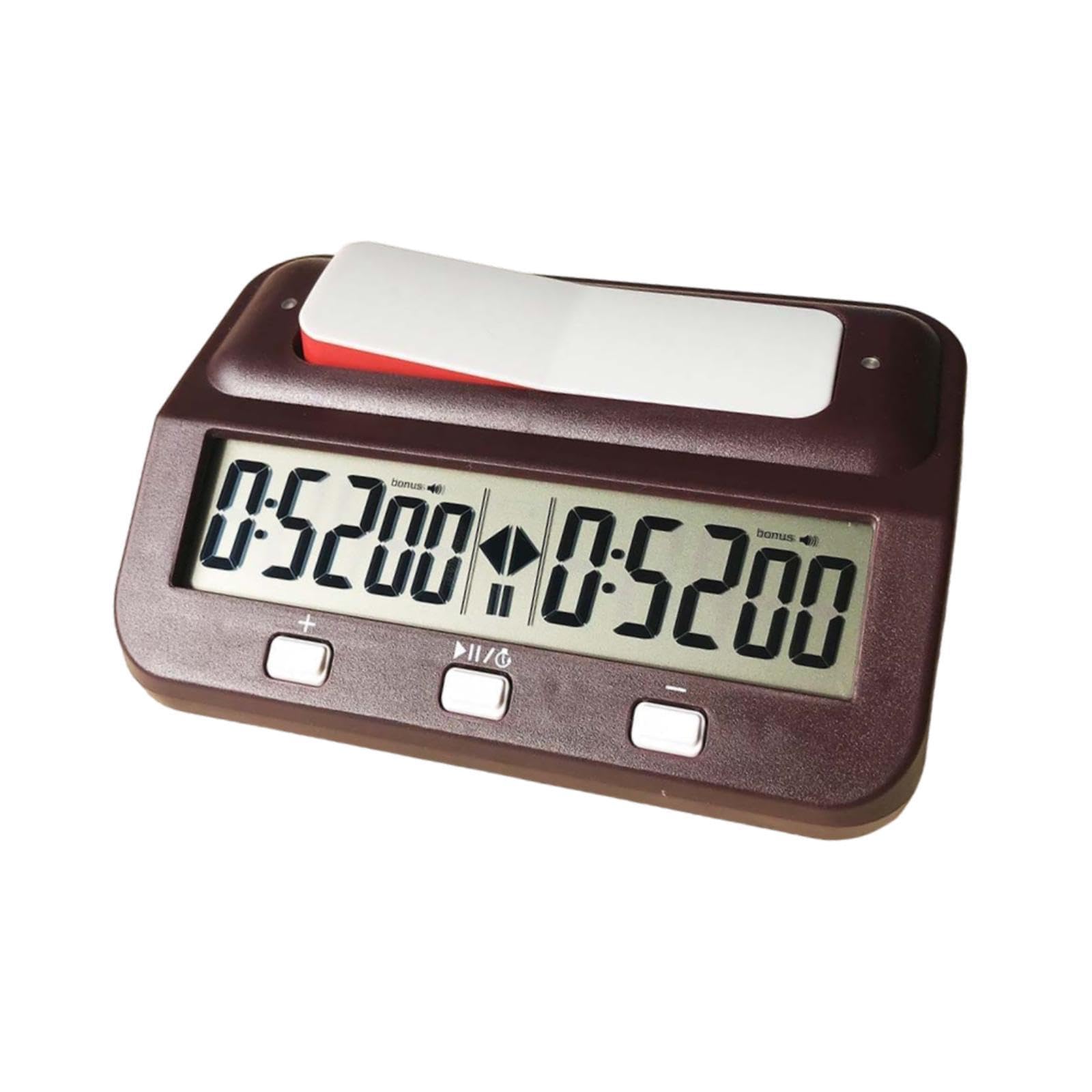 Orologio Digitale Scacchi Timer Elettronico Portatile Funzione Allarme Display Memoria Materiale PP Adatto a Regali Uso Domestico Allenamento, Rosso