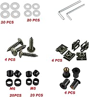 Vista 3 de Kit de pernos de carenado de motocicleta, 177 piezas, tornillos de carrocería, repuesto de tuerca, aleación CNC, M6, M5, perno de motocicleta