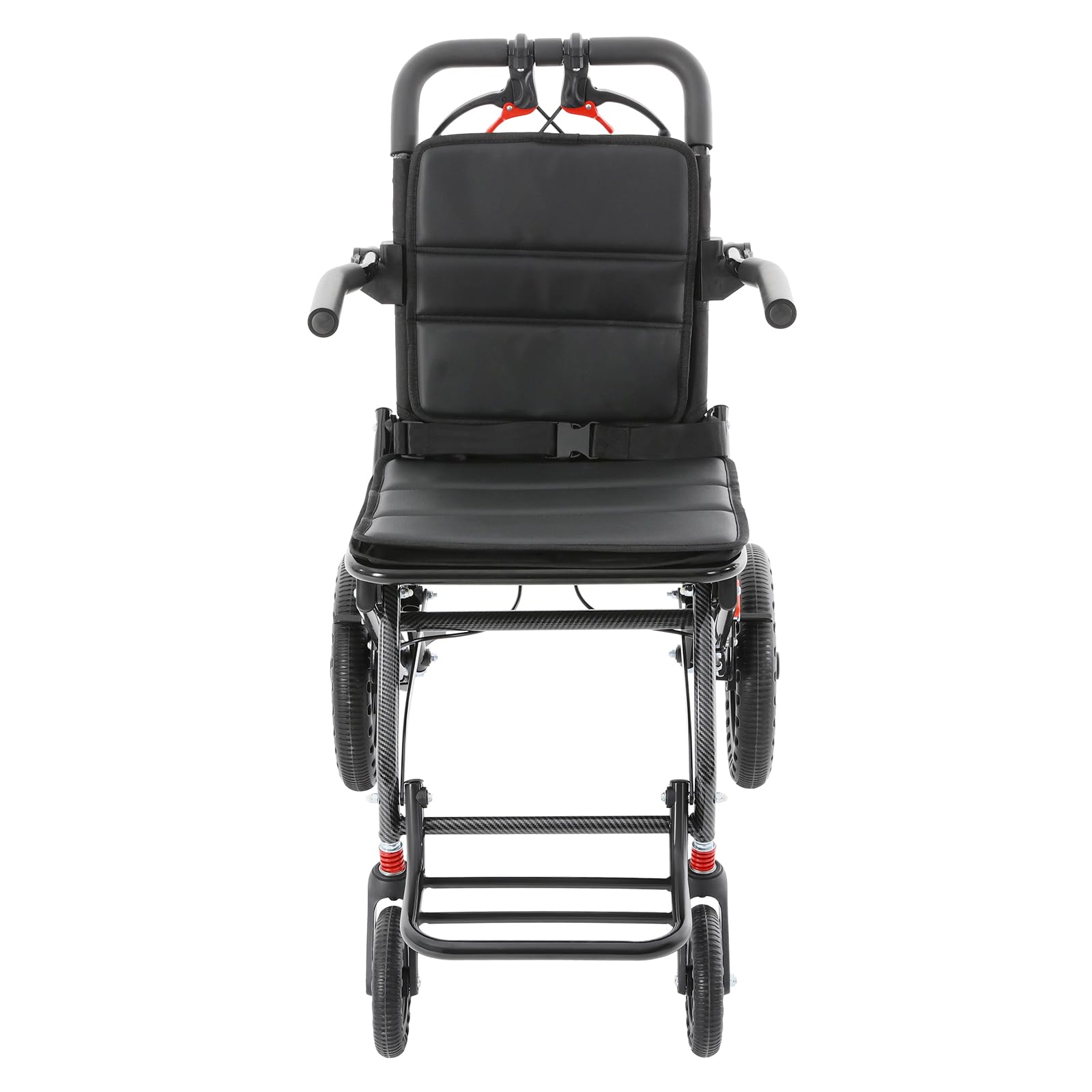 Sedia a rotelle pieghevole leggera, 31 x 53 x 80 cm, sedia a rotelle pieghevole, portatile, da viaggio, con borsa portaoggetti, per viaggi quotidiani e assistenza, per adulti
