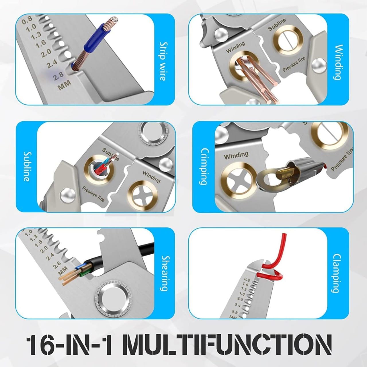PERPART Special Wire Stripper for Electrician | Multifunction Wire Plier Tool | 6 in 1 Multifunctional Wire Strippers 1