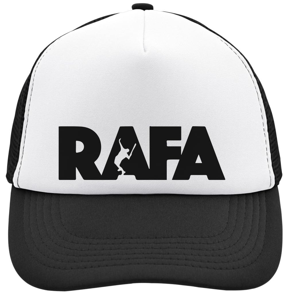 Spaniard Tennis Player Nickname Mesh Back Trucker Cap Adjustable Snapback Hat Casu White